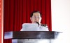 Bác sĩ Trần Văn Tuấn, Trưởng khoa Phòng chống bệnh truyền nhiễm - Kiểm dịch Y tế quốc tế, Trung tâm Kiểm soát bệnh tật phổ biến các hướng dẫn của Bộ Y tế về biện pháp cách ly y tế và tăng cường phòng chống dịch COVID-19 đối với người bệnh tại buổi tập huấ
