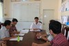 BS.CKI Huỳnh Văn Nhanh, Phó Giám đốc Sở Y tế cùng đoàn kiểm tra làm việc tại Trạm Y tế phường An Khánh