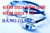 Bảng giá dịch vụ Kiểm dịch biên giới; Kiểm dịch y tế - Trung tâm Kiểm soát bệnh tật TP Cần Thơ