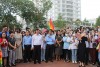 Các đại biểu, khách mời cùng các bạn sinh viên tham dự hoạt động ngoài trời tại sự kiện.