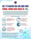 Bộ Y tế khuyến cáo các biện pháp phòng chống dịch COVID-19