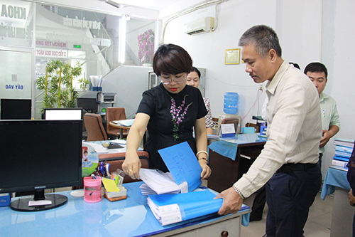 Đoàn kiểm tra thực tế tại đơn vị