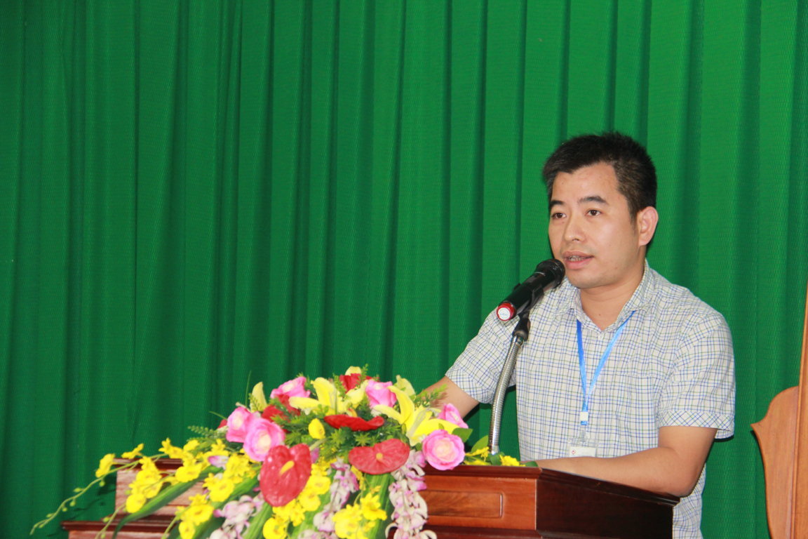 TS Nguyễn Văn Sỹ, Trưởng đoàn Tổng điều tra dinh dưỡng toàn quốc, Viện Dinh dưỡng quốc gia phát biểu khai mạc lớp tập huấn