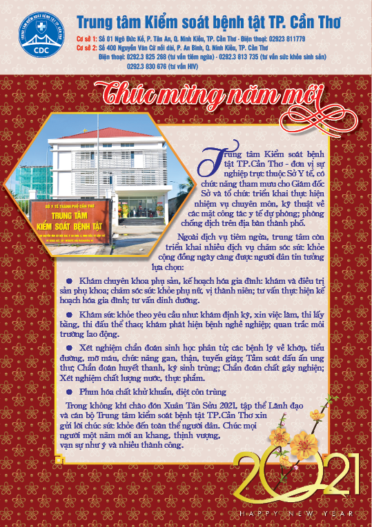 Trung tâm Kiểm soát bệnh tật - Chúc mừng Năm mới