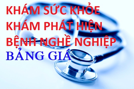 Bảng giá dịch vụ Khám sức khỏe, khám phát hiện bệnh nghề nghiệp - Trung tâm Kiểm soát bệnh tật TP Cần Thơ