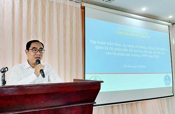Ths Lâm Hoàng Dũng, Phó giám đốc CDC Cần Thơ phát biểu khai mạc.