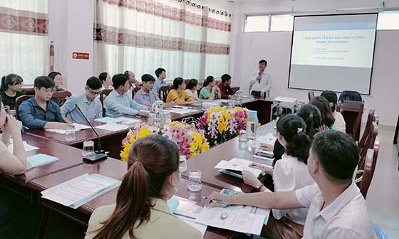 Ông Huỳnh Minh Trúc, Giám đốc Trung tâm Kiểm soát bệnh tật TP Cần Thơ phát biểu khai mạc.