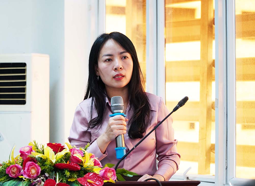 TS. Đoàn Thị Thùy Linh, Đại diện Cục Phòng bệnh, Bộ Y tế phát biểu khai mạc.