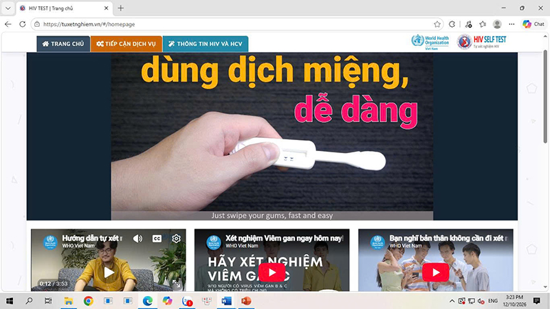 Trang web tuxetnghiem.vn